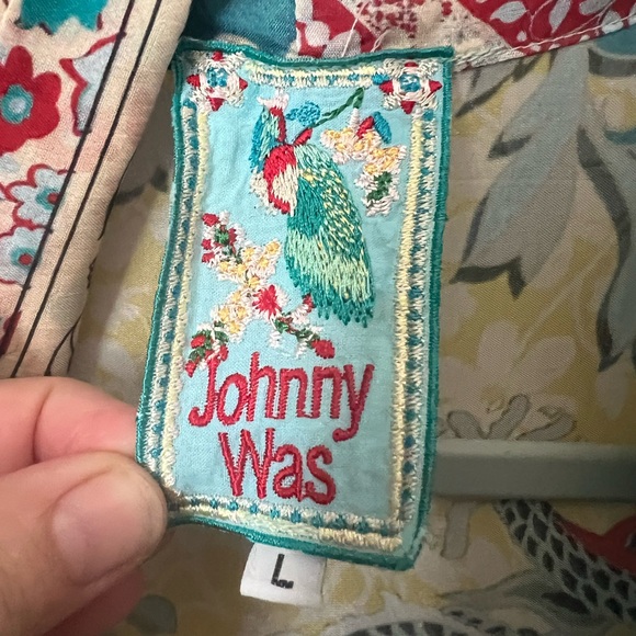 Johnny Was Silk Patchwork Kimono - L - Picture 5 of 8